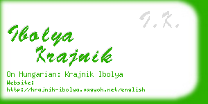 ibolya krajnik business card